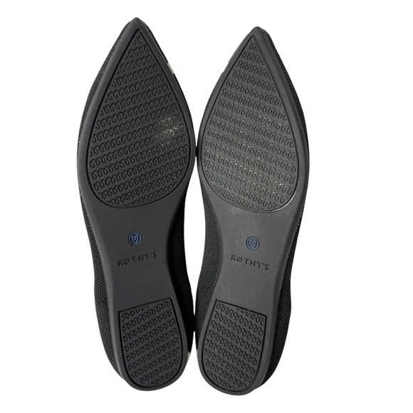 ROTHY’S The Point Flats Black White Stripe Retired Rare Size 8.5 - Picture 10 of 11